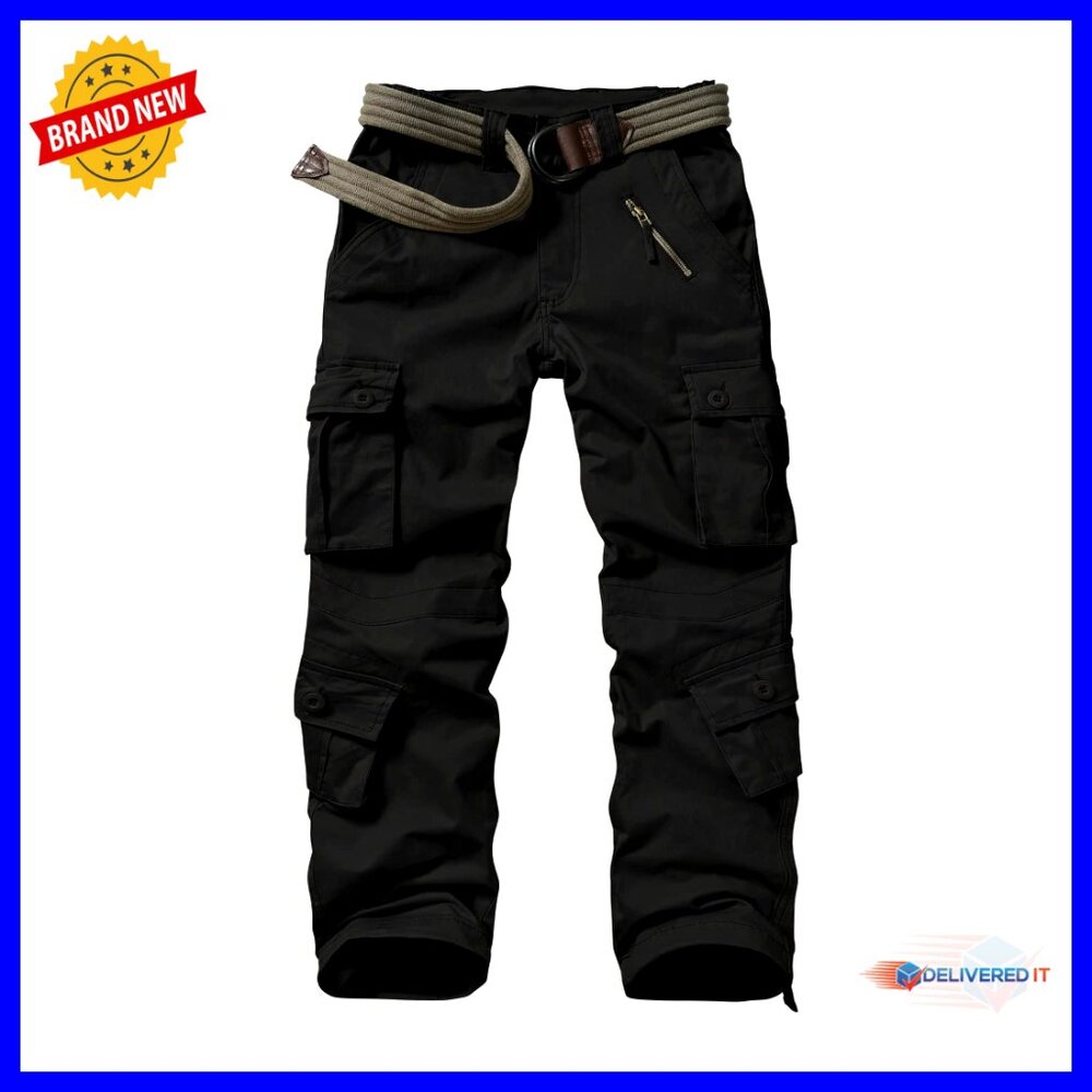 Women's Cargo Pants With 8 Pockets, Cotton Capri Combat Workwear